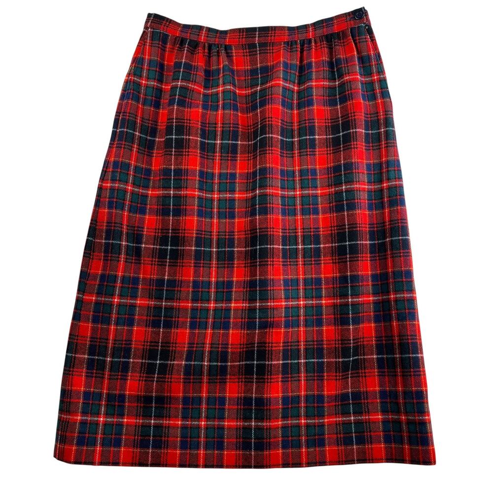 Vtg Pendleton Sz 10 Skirt Plaid Wool MacInnes Tartan USA 80s Academia Preppy